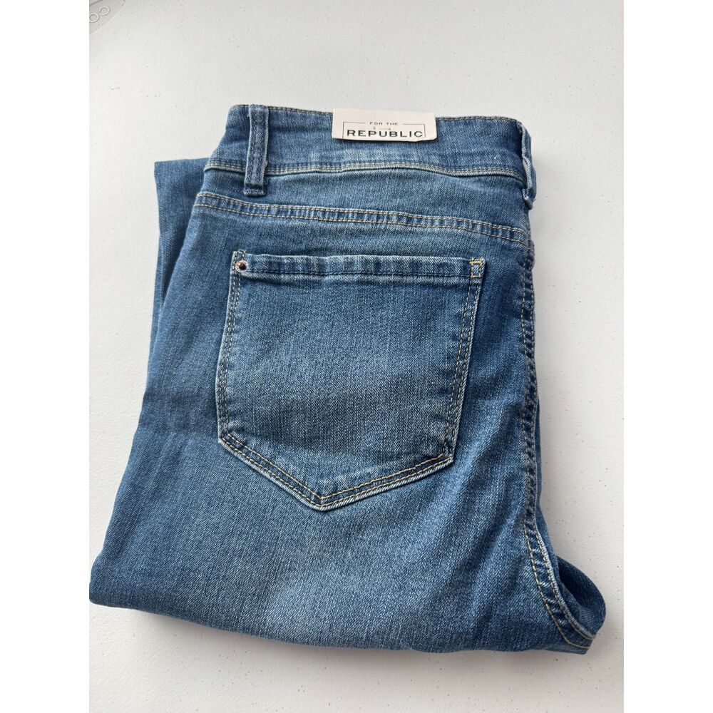 For The Republic Denim Ankle Jeans Women Size 6/27 Blue Stretch Mid Rise - Picture 12 of 13